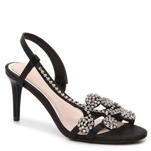 Rhinestones Slingback Sandal Heels black NWT